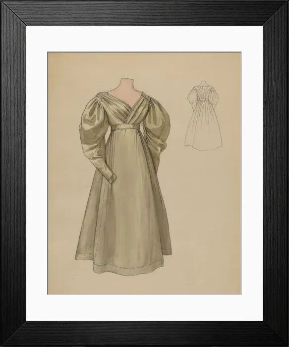 Framed Print : Dress, c. 1936. Creator: Jean Peszel Framed Print : Dress, c. 1936. Creator: Jean Peszel