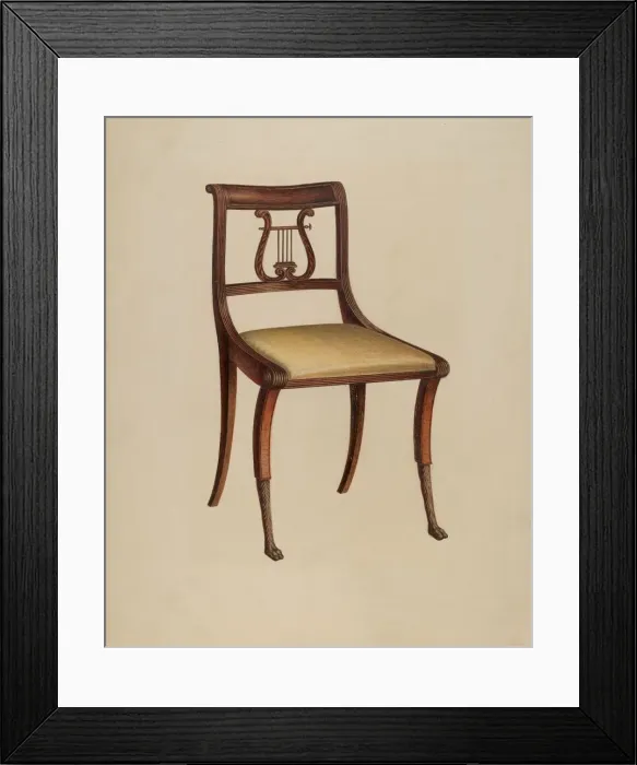 Framed Print : Side Chair, 1936. Creator: Lawrence Phillips Framed Print : Side Chair, 1936. Creator: Lawrence Phillips