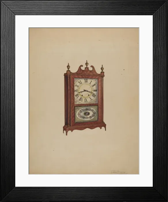 Framed Print : Clock, c. 1936. Creator: Lawrence Phillips Framed Print : Clock, c. 1936. Creator: Lawrence Phillips