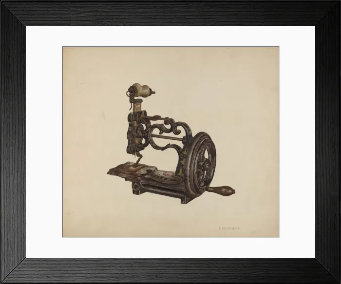 Framed Print : Sewing Machine, c. 1940. Creator: Paul Poffinbarger Framed Print : Sewing Machine, c. 1940. Creator: Paul Poffinbarger