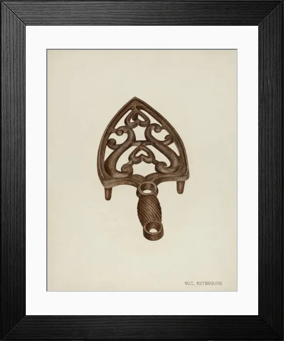 Framed Print : Trivet, c. 1942. Creator: Paul Poffinbarger Framed Print : Trivet, c. 1942. Creator: Paul Poffinbarger