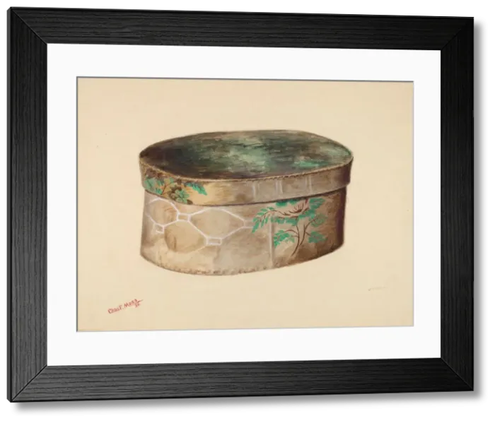 Framed Print : Small Hat Box, 1938. Creator: Charles Moss Framed Print : Small Hat Box, 1938. Creator: Charles Moss
