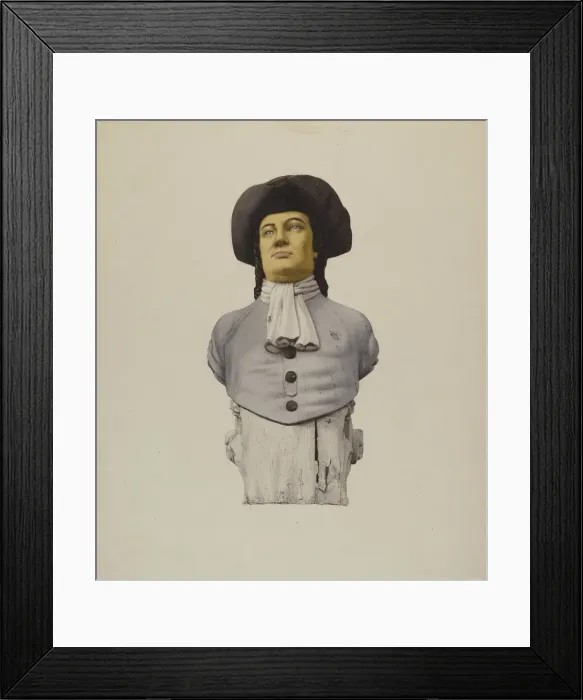 Framed Print : Figurehead: Quaker, c. 1939. Creator: Elizabeth Moutal Framed Print : Figurehead: Quaker, c. 1939. Creator: Elizabeth Moutal