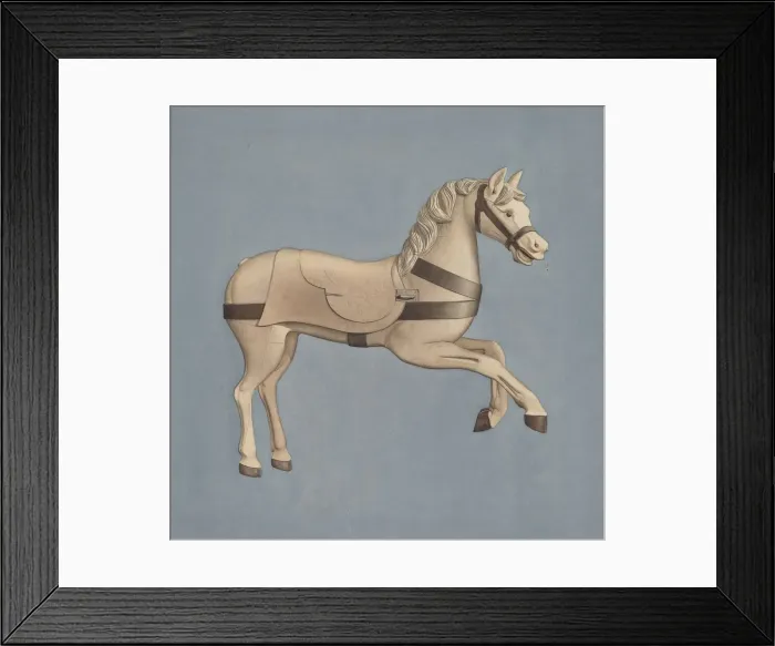Framed Print : Carousel Horse, c. 1939. Creator: Henry Murphy Framed Print : Carousel Horse, c. 1939. Creator: Henry Murphy