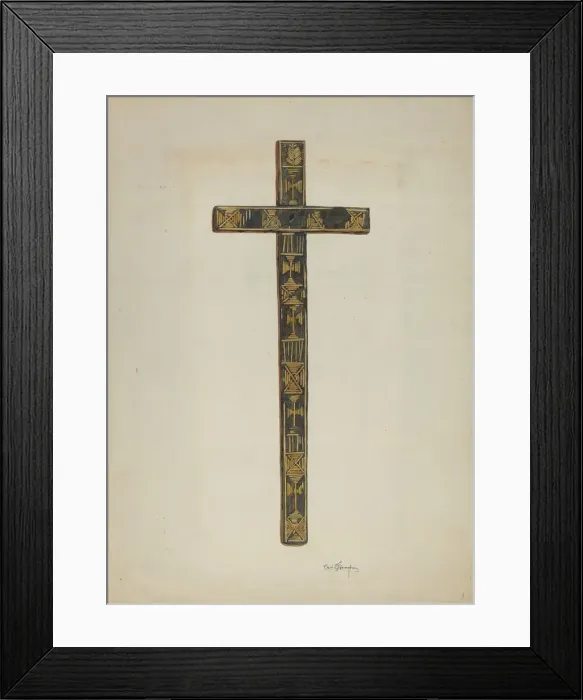 Framed Print : Cross, c. 1939. Creator: Carl O Bergh Framed Print : Cross, c. 1939. Creator: Carl O Bergh