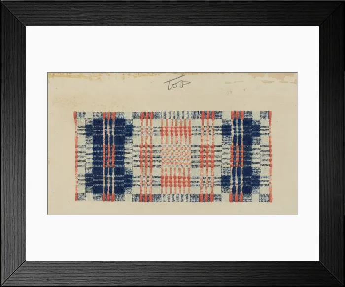 Framed Print : Coverlet: Gentlemans Fancy, 1935 / 1942. Creator: Elbert S. Mowery Framed Print : Coverlet: Gentlemans Fancy, 1935 / 1942. Creator: Elbert S. Mowery