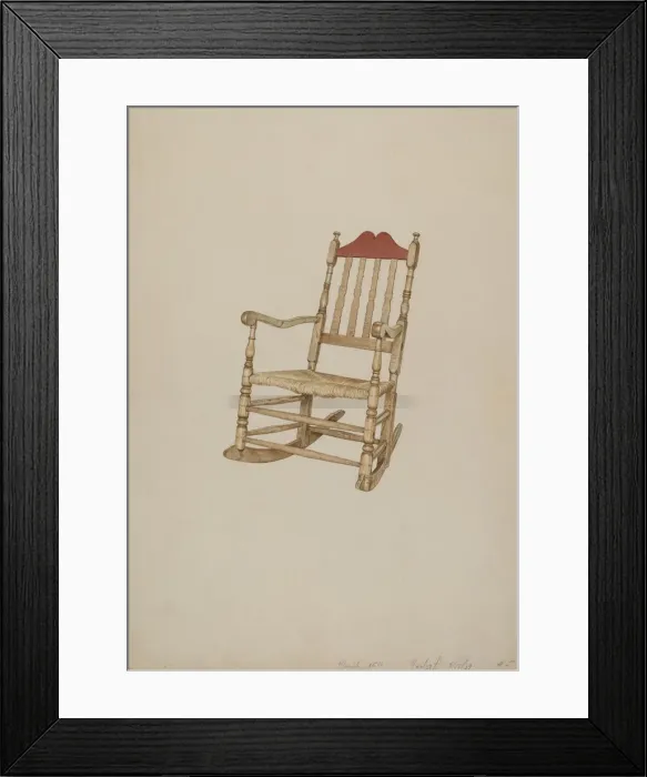 Framed Print : Rocking Chair, 1937. Creator: Henry Murphy Framed Print : Rocking Chair, 1937. Creator: Henry Murphy