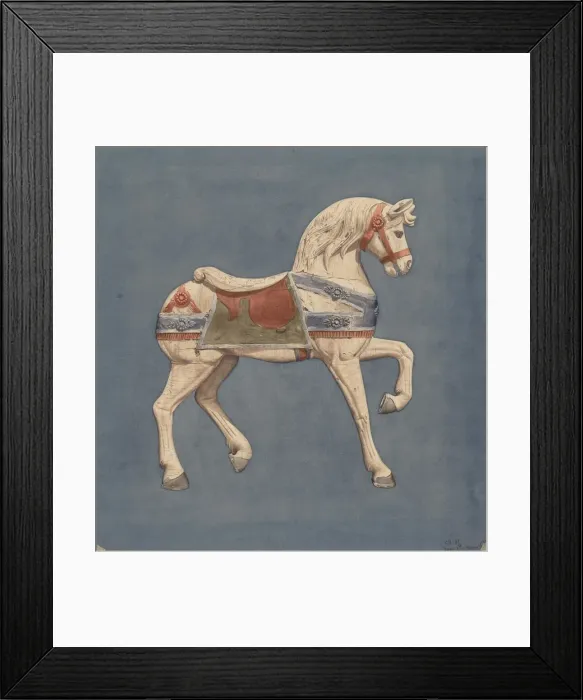 Framed Print : Carousel Horse, 1935  /  1942. Creator: Henry Murphy