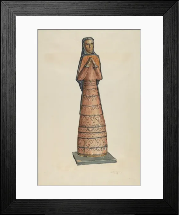 Framed Print : Bulto-'Madonna, 1939. Creator: Carl O Bergh Framed Print : Bulto-'Madonna, 1939. Creator: Carl O Bergh