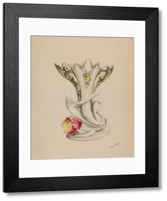 Framed Print : Vase, c. 1937. Creator: Charles Moss Framed Print : Vase, c. 1937. Creator: Charles Moss