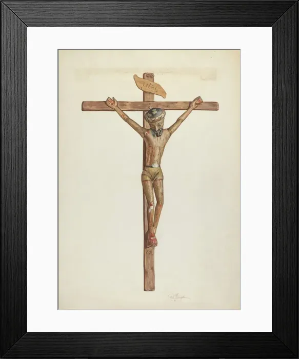 Framed Print : Crucifix, 1938. Creator: Carl O Bergh