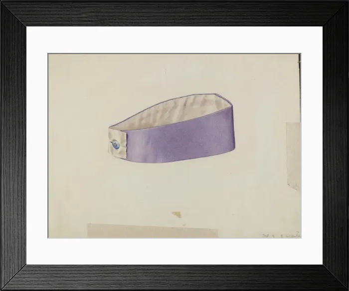 Framed Print : Shaker Mans Collar, c. 1936. Creator: Elizabeth Moutal Framed Print : Shaker Mans Collar, c. 1936. Creator: Elizabeth Moutal