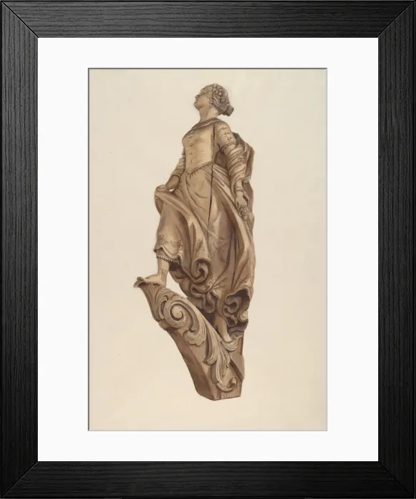 Framed Print : Figurehead: Woman, 1935 / 1942. Creator: Elizabeth Moutal Framed Print : Figurehead: Woman, 1935 / 1942. Creator: Elizabeth Moutal