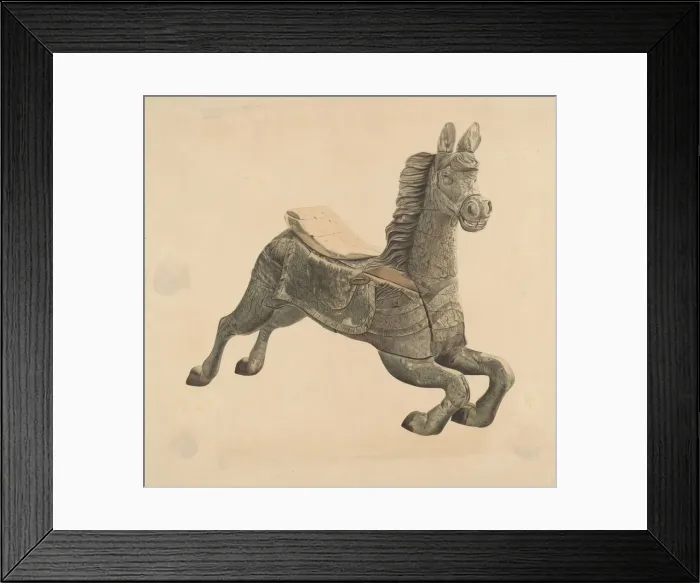 Framed Print : Carousel Horse, c. 1938. Creator: Henry Murphy Framed Print : Carousel Horse, c. 1938. Creator: Henry Murphy