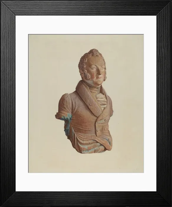 Framed Print : Figurehead: C. Perry, c. 1938. Creator: Elizabeth Moutal Framed Print : Figurehead: C. Perry, c. 1938. Creator: Elizabeth Moutal