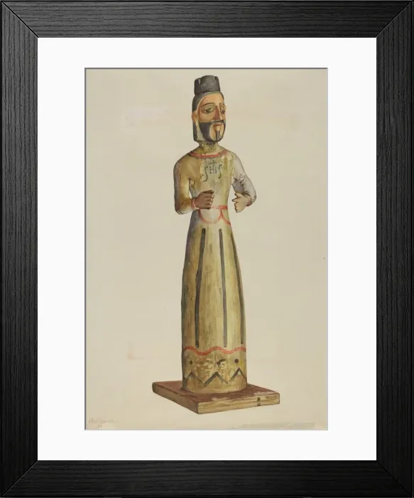Framed Print : Bulto (St. Ignatius), c. 1938. Creator: Carl O Bergh Framed Print : Bulto (St. Ignatius), c. 1938. Creator: Carl O Bergh