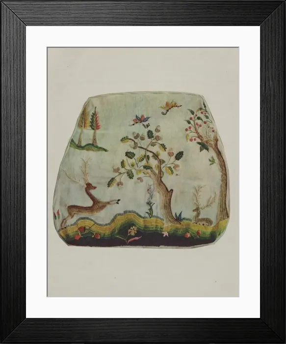Framed Print : Chair Seat, 1935 / 1942. Creator: Elizabeth Moutal Framed Print : Chair Seat, 1935 / 1942. Creator: Elizabeth Moutal