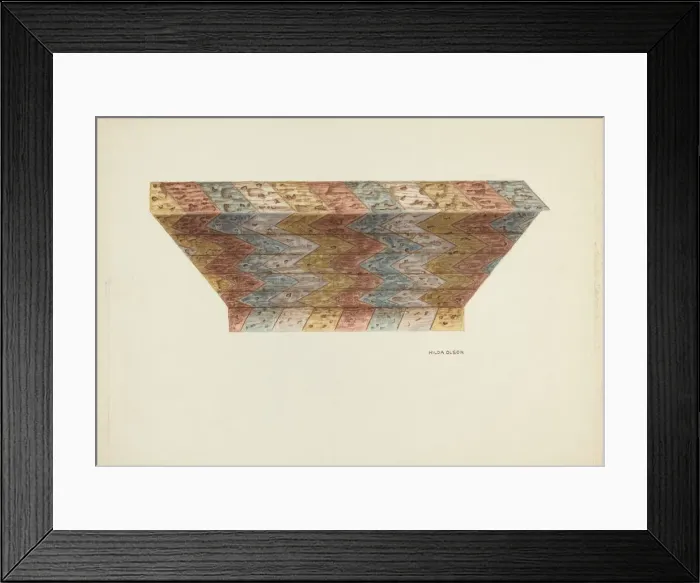 Framed Print : Ceiling of Baptistry Niche, Mission Dolores, c. 1940. Creator: Hilda Olson Framed Print : Ceiling of Baptistry Niche, Mission Dolores, c. 1940. Creator: Hilda Olson
