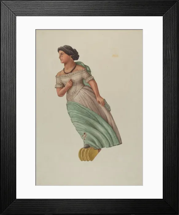 Framed Print : Figurehead, c. 1937. Creator: Elizabeth Moutal Framed Print : Figurehead, c. 1937. Creator: Elizabeth Moutal