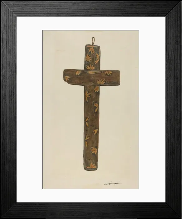 Framed Print : Cross, c. 1939. Creator: Carl O Bergh Framed Print : Cross, c. 1939. Creator: Carl O Bergh