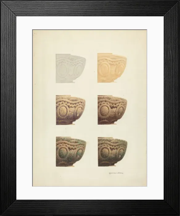 Framed Print : Technique Demo (Architectural Detail), 1935 / 1942. Creator: Raymond E. Noble Framed Print : Technique Demo (Architectural Detail), 1935 / 1942. Creator: Raymond E. Noble
