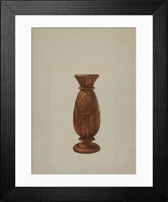 Framed Print : Bed Post Top, c. 1938. Creator: Henry Murphy Framed Print : Bed Post Top, c. 1938. Creator: Henry Murphy