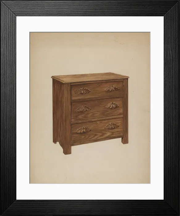 Framed Print : Chest, probably 1941. Creator: Lelah Nelson Framed Print : Chest, probably 1941. Creator: Lelah Nelson