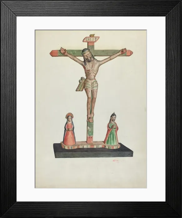 Framed Print : Crucifix, 1939. Creator: Carl O Bergh Framed Print : Crucifix, 1939. Creator: Carl O Bergh