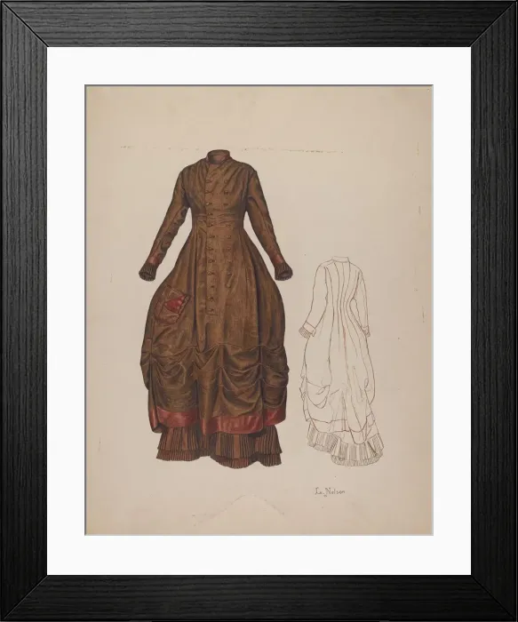 Framed Print : Dress, c. 1941. Creator: Lelah Nelson Framed Print : Dress, c. 1941. Creator: Lelah Nelson