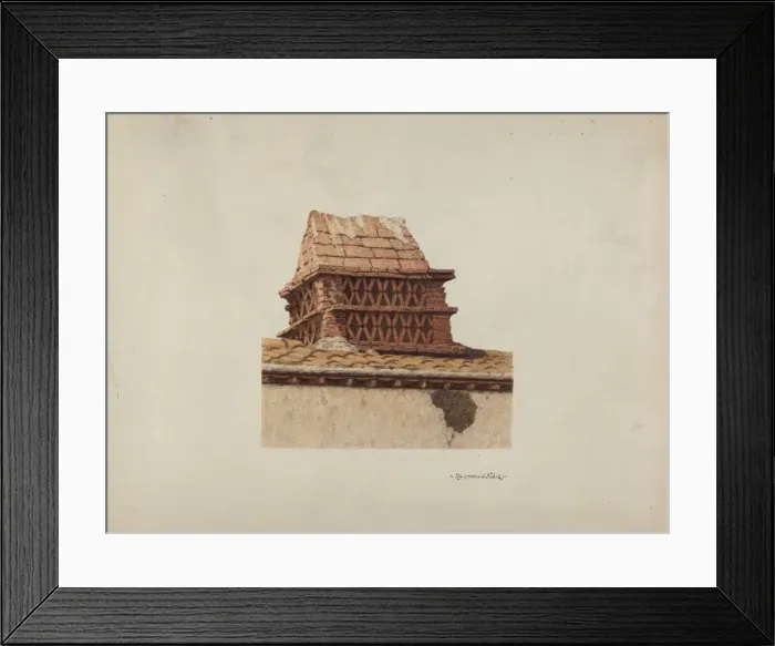 Framed Print : Chimney, c. 1940. Creator: Raymond E. Noble Framed Print : Chimney, c. 1940. Creator: Raymond E. Noble