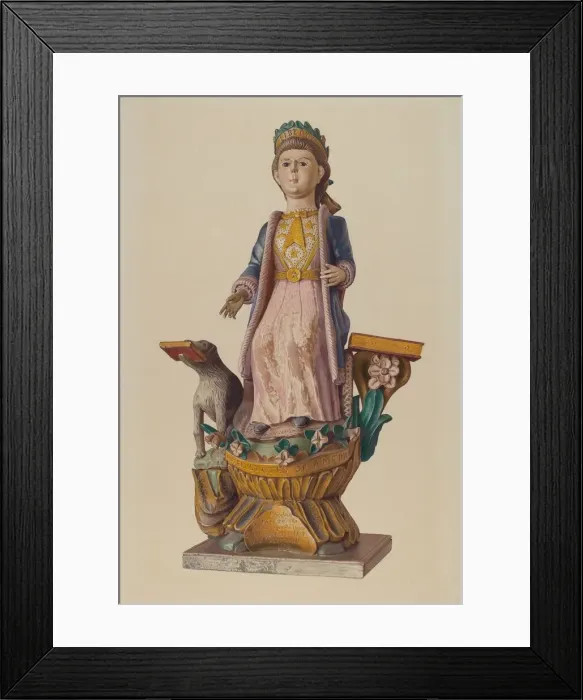 Framed Print : Seated Figure: Liberty, c. 1938. Creator: Elizabeth Moutal Framed Print : Seated Figure: Liberty, c. 1938. Creator: Elizabeth Moutal