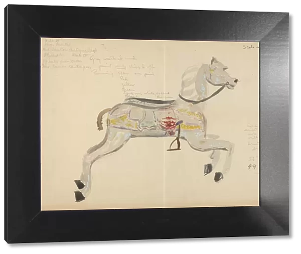 Carousel Horse (Study), 1938. Creator: Elizabeth Moutal