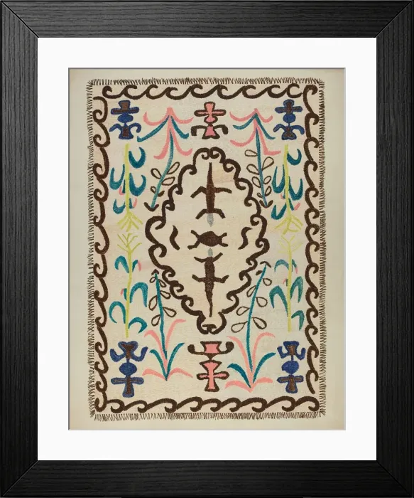 Framed Print : Colcha, c. 1937. Creator: Marjery Parish Framed Print : Colcha, c. 1937. Creator: Marjery Parish