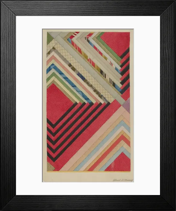 Framed Print : Silk Quilt, c. 1941. Creator: Elbert S. Mowery Framed Print : Silk Quilt, c. 1941. Creator: Elbert S. Mowery
