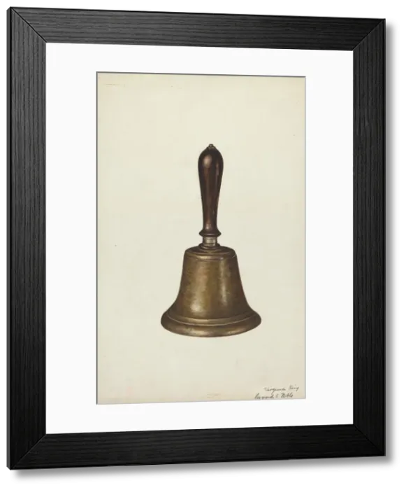 Framed Print : Town Criers Bell, 1935 / 1942. Creator: Raymond E. Noble Framed Print : Town Criers Bell, 1935 / 1942. Creator: Raymond E. Noble