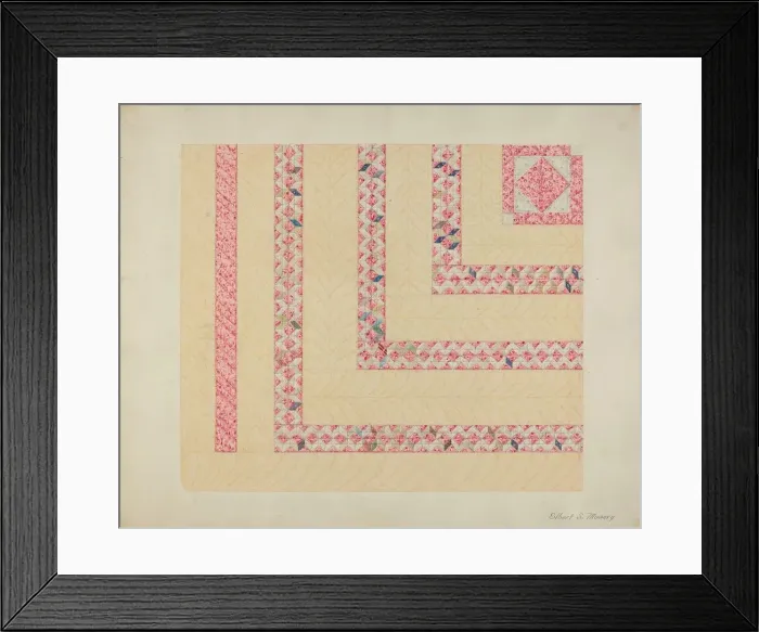 Framed Print : Patchwork or Pieced Quilt, c. 1937. Creator: Elbert S. Mowery Framed Print : Patchwork or Pieced Quilt, c. 1937. Creator: Elbert S. Mowery