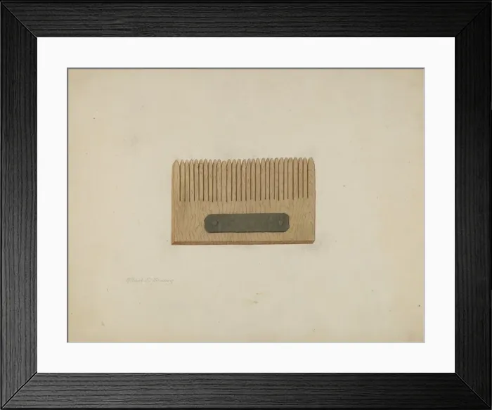 Framed Print : Shaker Comb for Grass Seed, c. 1941. Creator: Elbert S. Mowery Framed Print : Shaker Comb for Grass Seed, c. 1941. Creator: Elbert S. Mowery