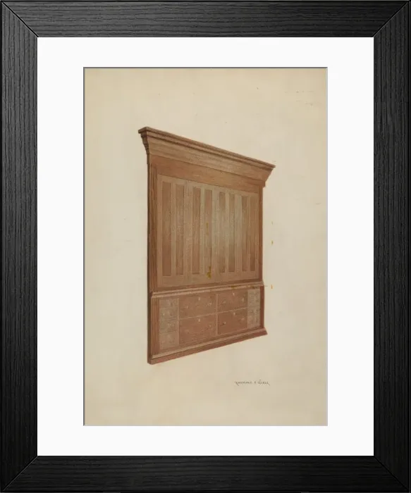 Framed Print : Cabinet, 1935 / 1942. Creator: Raymond E. Noble Framed Print : Cabinet, 1935 / 1942. Creator: Raymond E. Noble