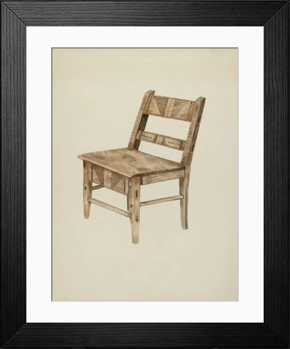 Framed Print : Chair, c. 1938. Creator: Marjery Parish Framed Print : Chair, c. 1938. Creator: Marjery Parish