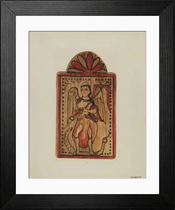 Framed Print : Santo (St. Michael), c. 1939. Creator: Marjery Parish Framed Print : Santo (St. Michael), c. 1939. Creator: Marjery Parish