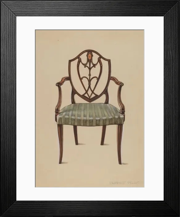 Framed Print : Armchair, c. 1936. Creator: Lawrence Phillips Framed Print : Armchair, c. 1936. Creator: Lawrence Phillips