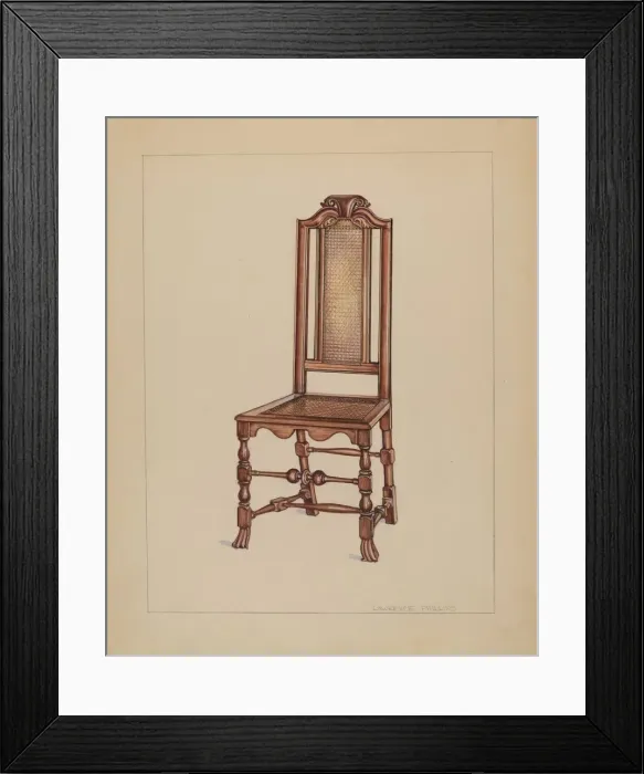 Framed Print : Side Chair, c. 1936. Creator: Lawrence Phillips Framed Print : Side Chair, c. 1936. Creator: Lawrence Phillips