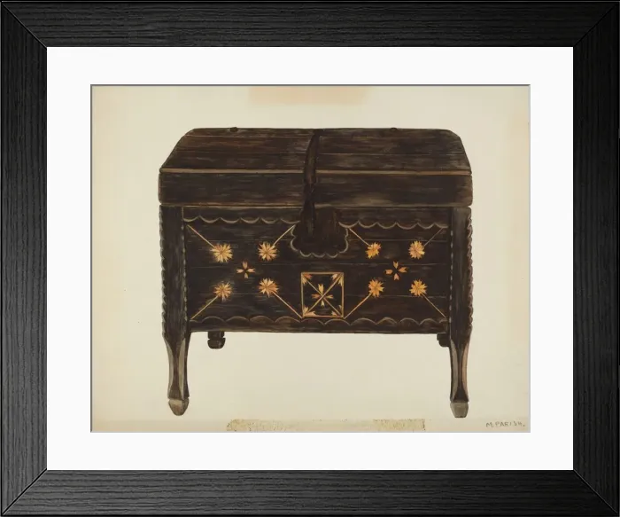 Framed Print : Chest, c. 1938. Creator: Marjery Parish Framed Print : Chest, c. 1938. Creator: Marjery Parish