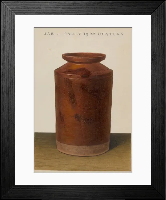 Framed Print : Red Glazed Preserve Jar, c. 1938. Creator: Alfred Parys Framed Print : Red Glazed Preserve Jar, c. 1938. Creator: Alfred Parys