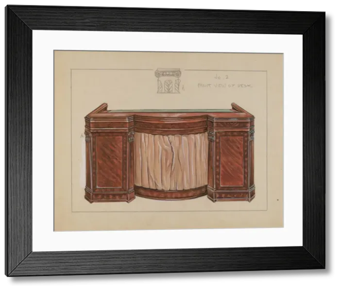 Framed Print : Desk, 1935 / 1942. Creator: Lawrence Phillips Framed Print : Desk, 1935 / 1942. Creator: Lawrence Phillips