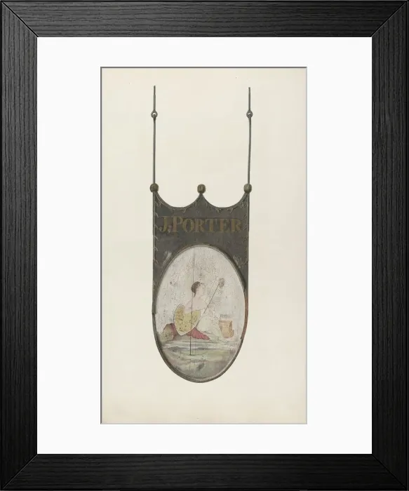 Framed Print : Tavern Sign: J. Porter, c. 1939. Creator: Alfred Parys Framed Print : Tavern Sign: J. Porter, c. 1939. Creator: Alfred Parys