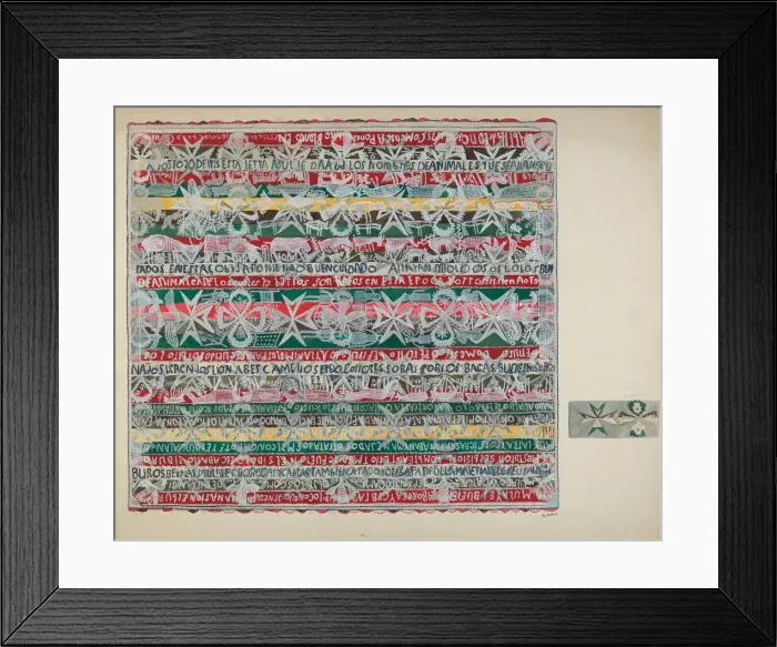 Framed Print : Bedspread, c. 1937. Creator: Marjery Parish Framed Print : Bedspread, c. 1937. Creator: Marjery Parish