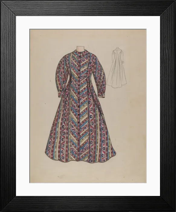 Framed Print : Dressing Gown, c. 1936. Creator: Jean Peszel Framed Print : Dressing Gown, c. 1936. Creator: Jean Peszel