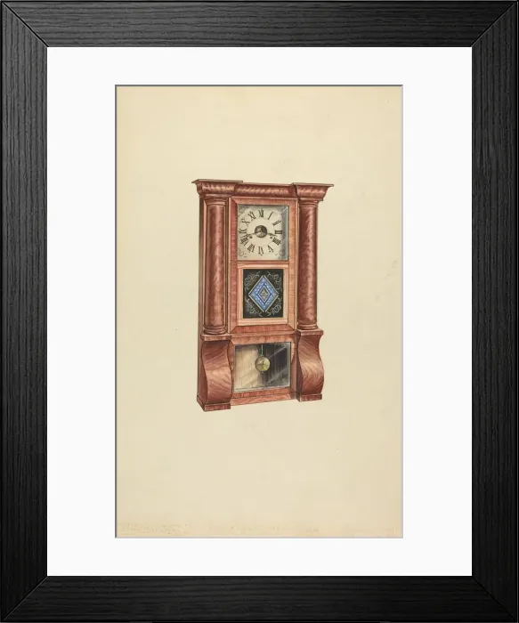Framed Print : Clock, c. 1953. Creator: Lawrence Phillips Framed Print : Clock, c. 1953. Creator: Lawrence Phillips