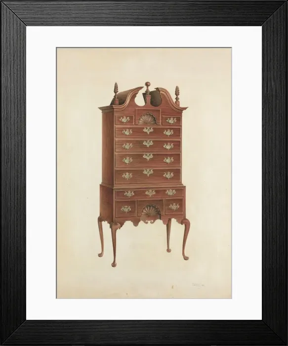 Framed Print : Highboy, c. 1939. Creator: Lawrence Phillips Framed Print : Highboy, c. 1939. Creator: Lawrence Phillips